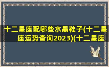 十二星座配哪些水晶鞋子(十二星座运势查询2023)(十二星座的水晶婚纱 鞋子)